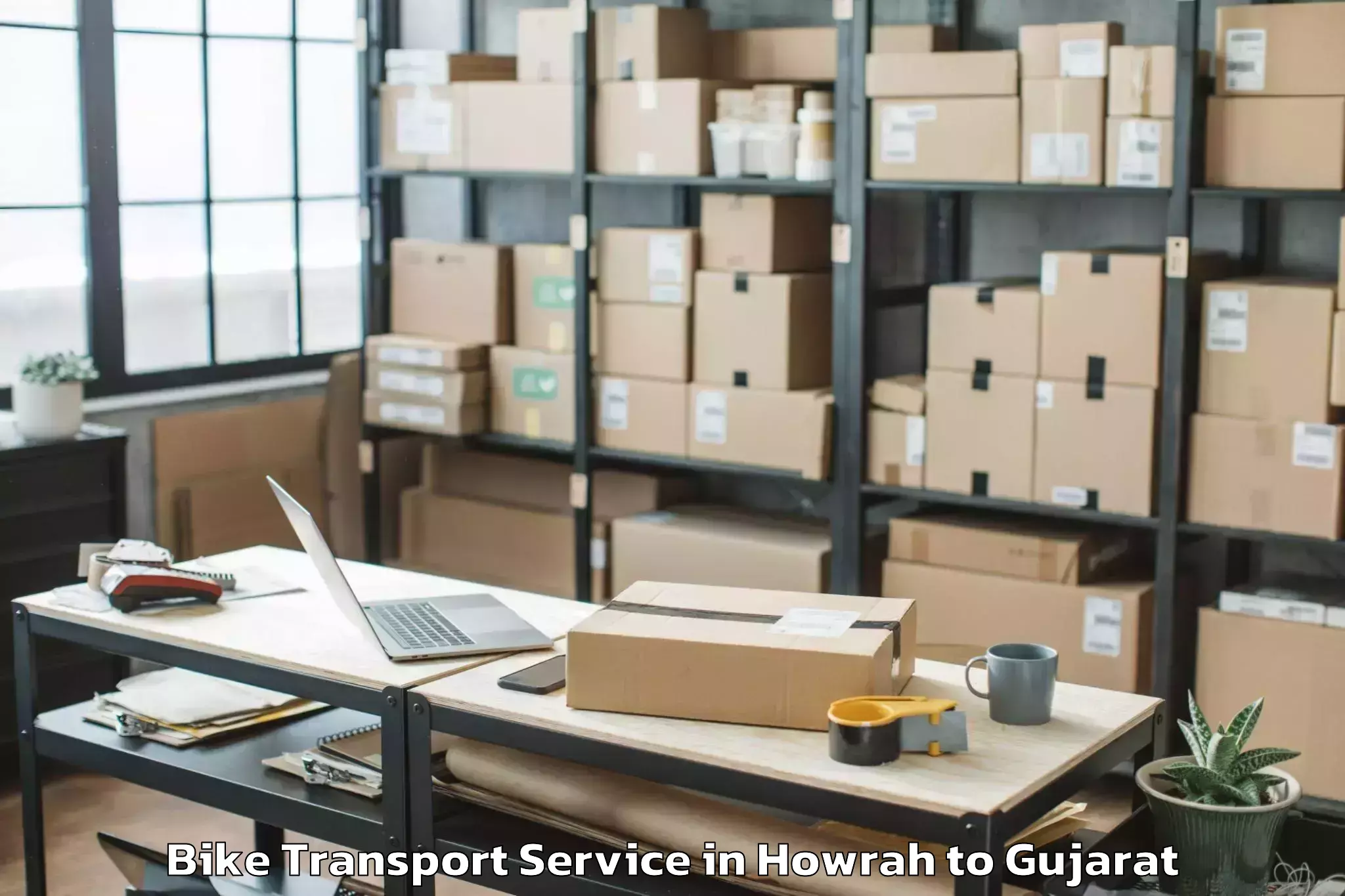 Quality Howrah to Koyali Bike Transport